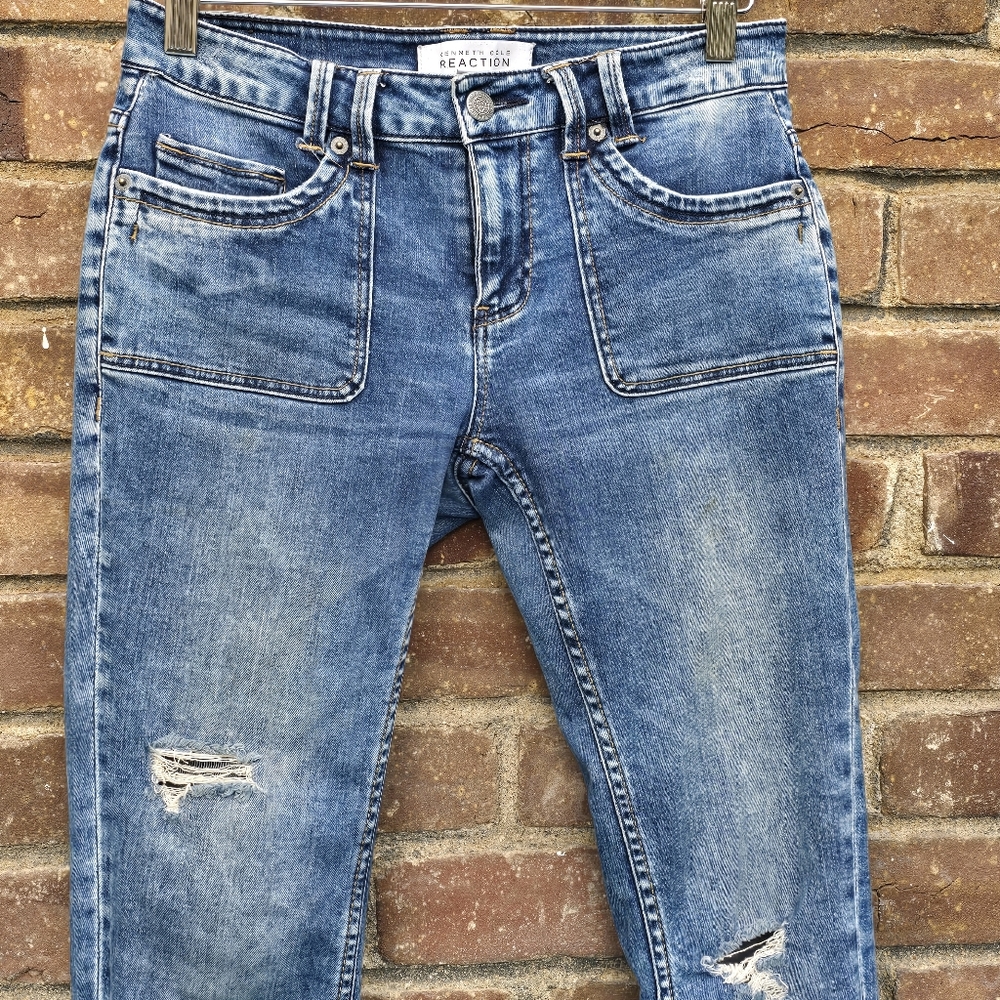 Kenneth Cole Reaction Low Rise Skinny Denim Jeans Sz 2 - Picture 2 of 9